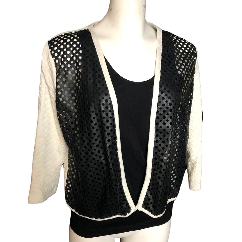 Cardigan cream & Black
